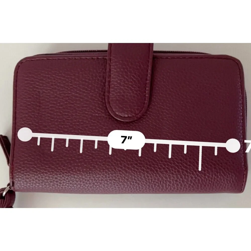 Mundi Burgundy Bifold leather wallet